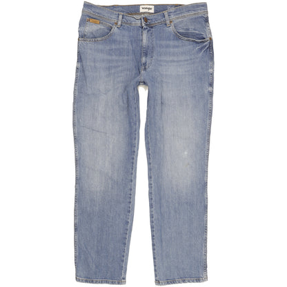 Wrangler Texas Men Blue Straight Slim Stretch Jeans W36 L29