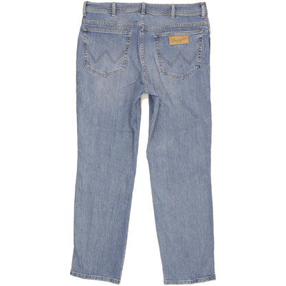 Wrangler Texas Men Blue Straight Slim Stretch Jeans W36 L29