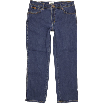 Wrangler Texas Men Blue Straight Regular Stretch Jeans W36 L30