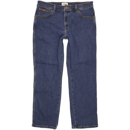 Wrangler Texas Men Blue Straight Regular Stretch Jeans W36 L30