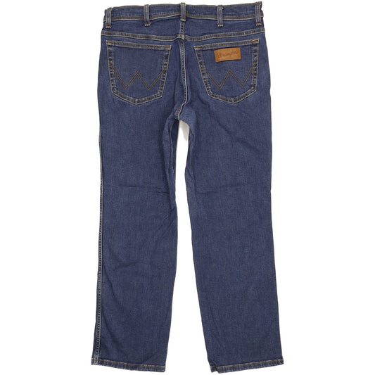 Wrangler Texas Men Blue Straight Regular Stretch Jeans W36 L30