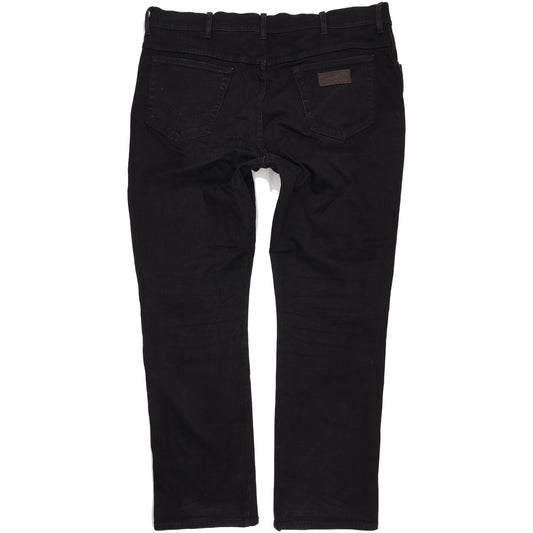 Wrangler Texas Men Black Straight Regular Stretch Jeans W42 L34