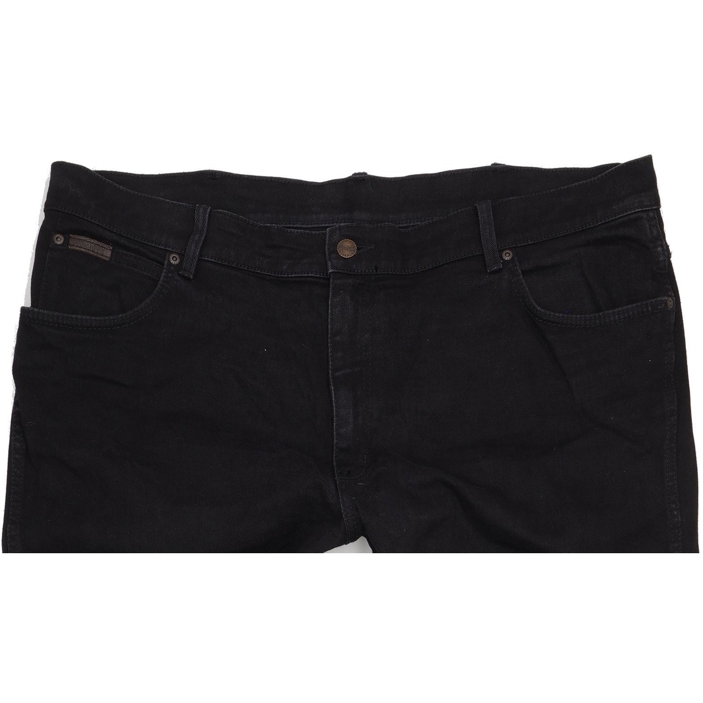 Wrangler Texas Men Black Straight Regular Stretch Jeans W42 L34