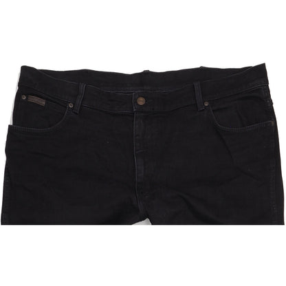 Wrangler Texas Men Black Straight Regular Stretch Jeans W42 L34