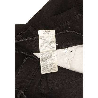 Wrangler Texas Men Black Straight Regular Stretch Jeans W42 L34