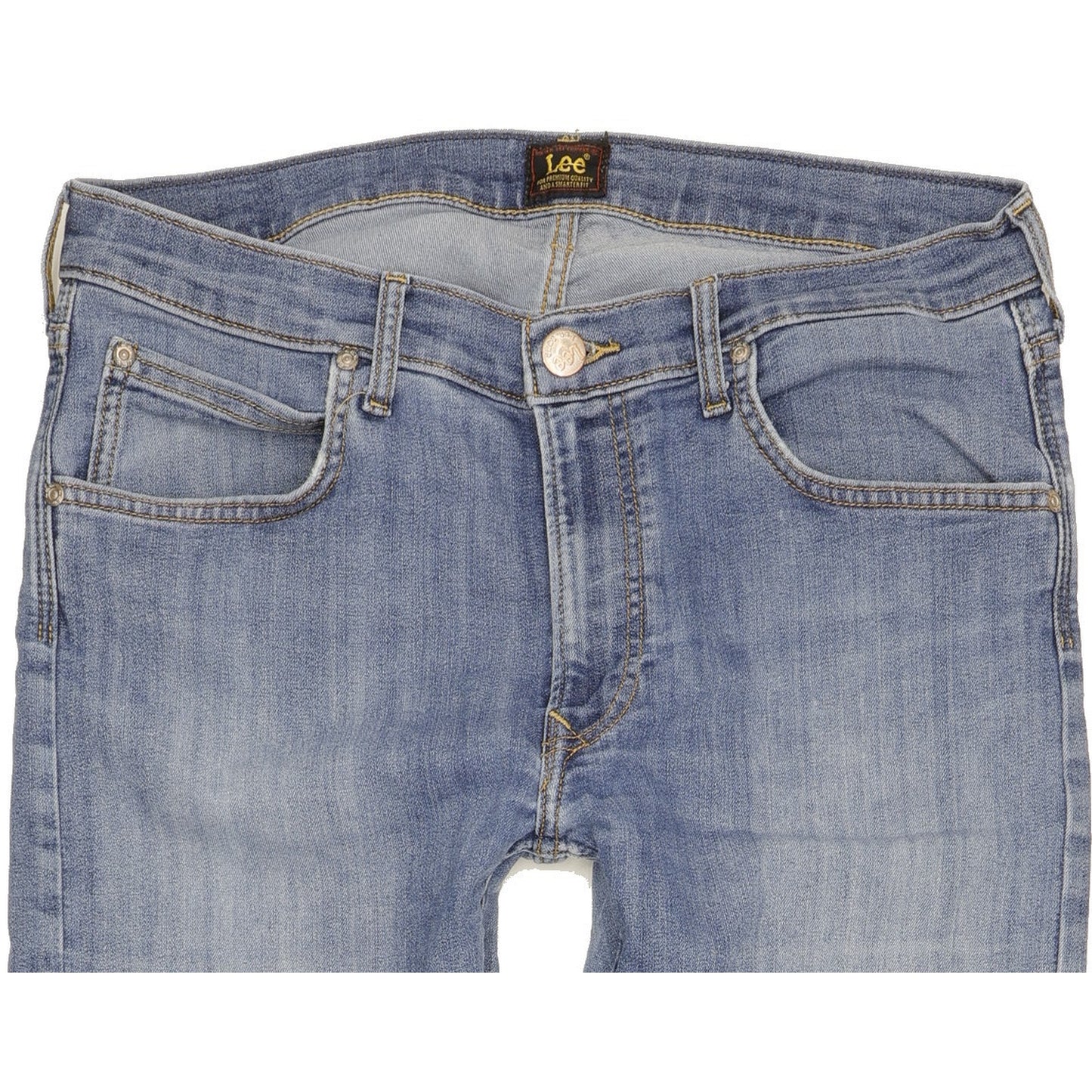 Lee Daren Men Blue Straight Slim Stretch Jeans W34 L33