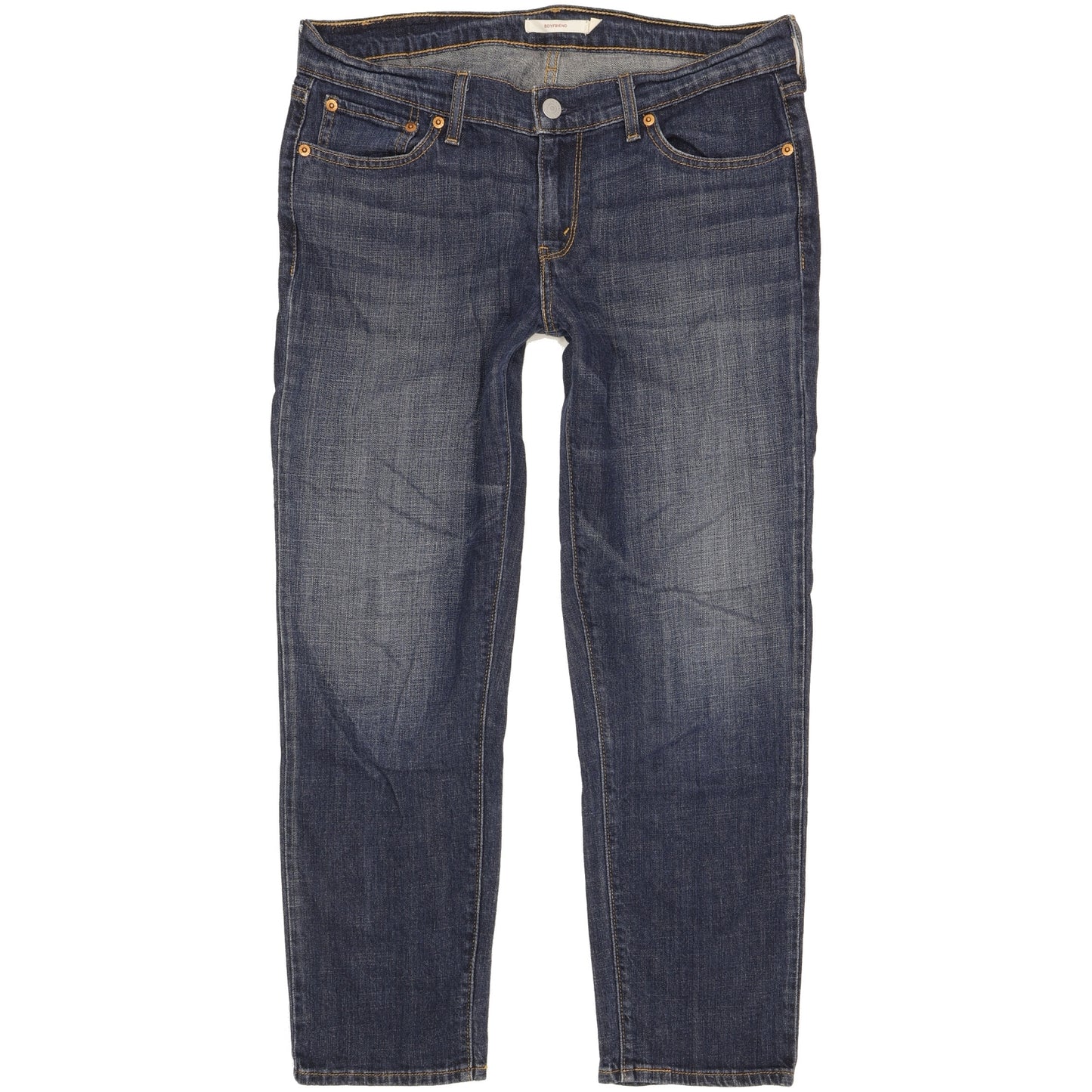 Levi's Women Blue Tapered Relaxed Boyfriend Stretch Jeans W29 L28