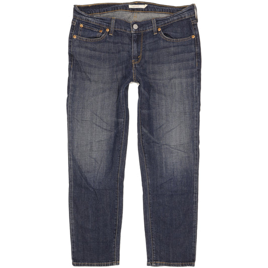 Levi's Women Blue Tapered Relaxed Boyfriend Stretch Jeans W29 L28