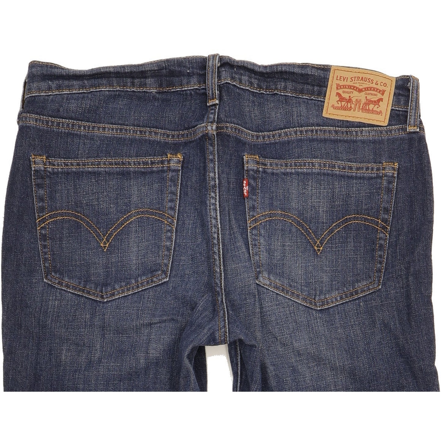 Levi's Women Blue Tapered Relaxed Boyfriend Stretch Jeans W29 L28