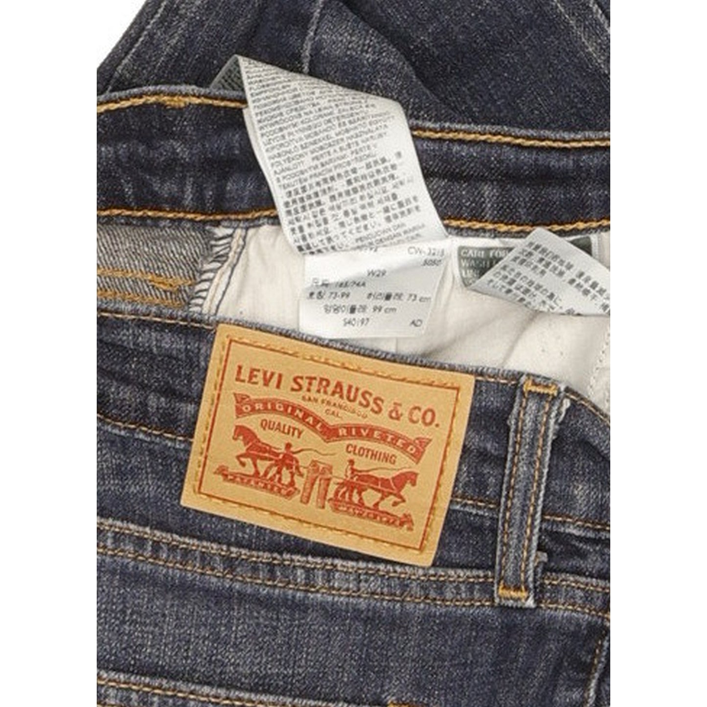 Levi's Women Blue Tapered Relaxed Boyfriend Stretch Jeans W29 L28