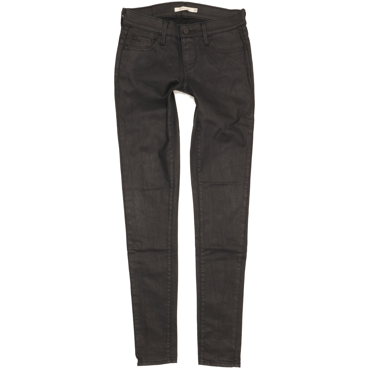 Levi's 710 Super Women Black Skinny Slim Stretch Jeans W25 L31