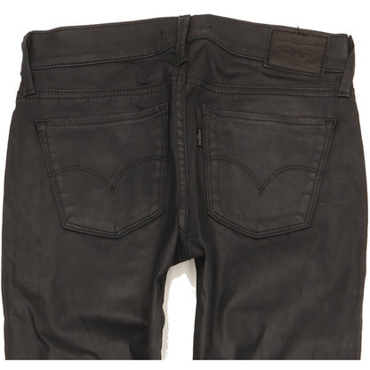 Levi's 710 Super Women Black Skinny Slim Stretch Jeans W25 L31