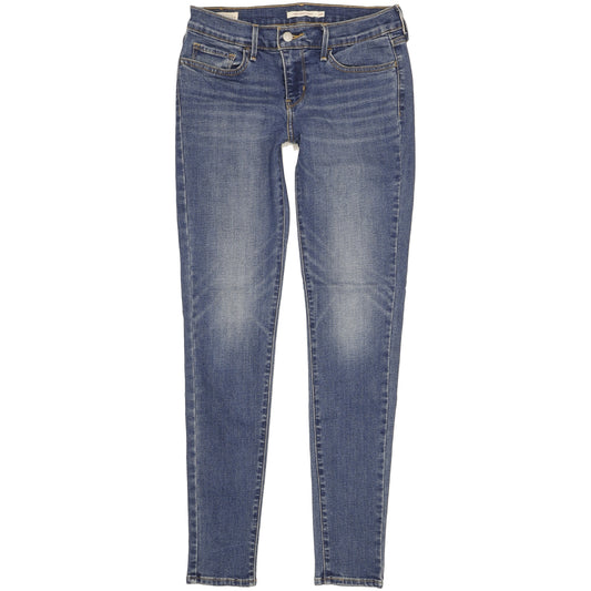 Levi's 710 Super Women Blue Skinny Slim Stretch Jeans W28 L32