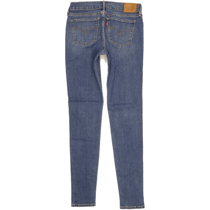 Levi's 710 Super Women Blue Skinny Slim Stretch Jeans W28 L32