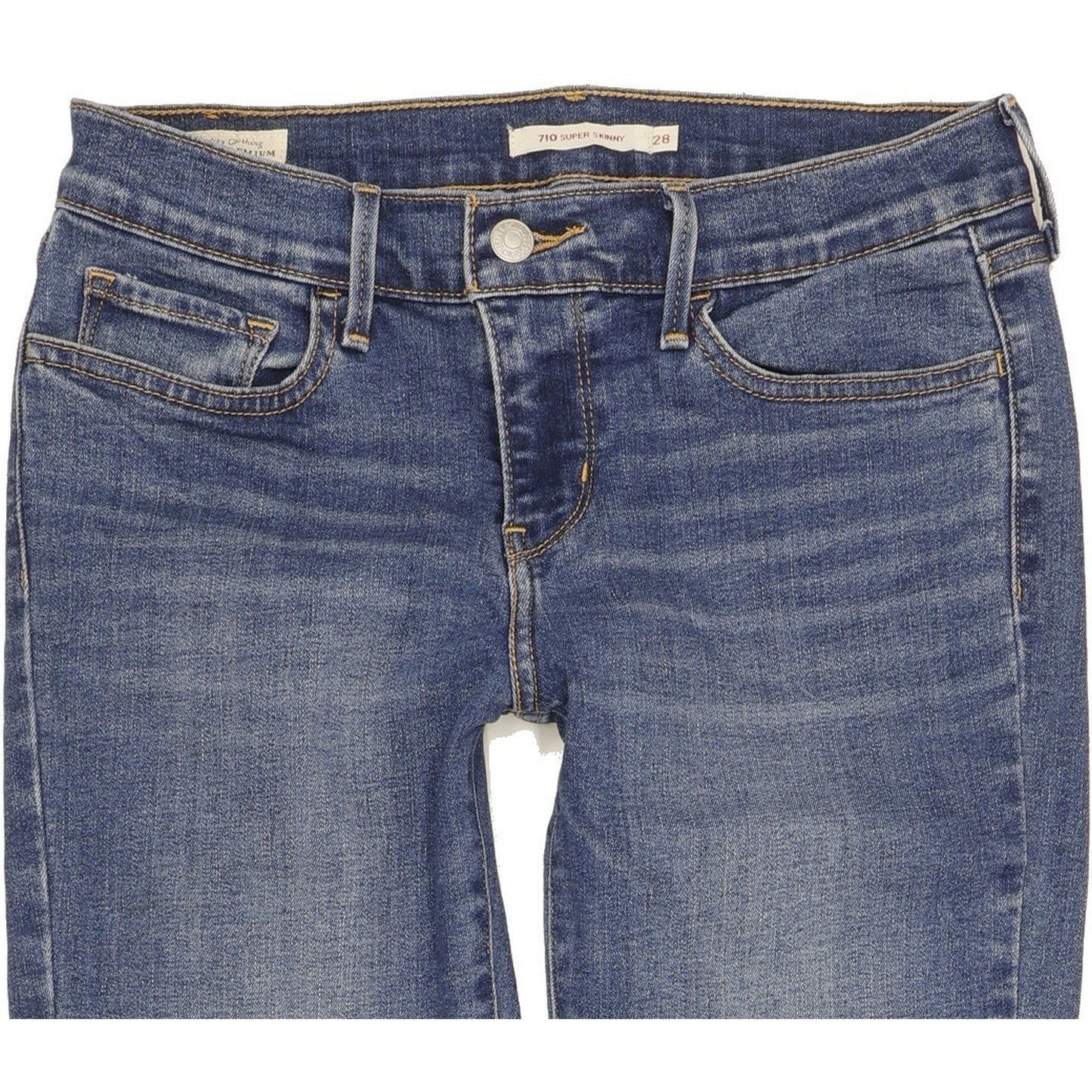 Levi's 710 Super Women Blue Skinny Slim Stretch Jeans W28 L32