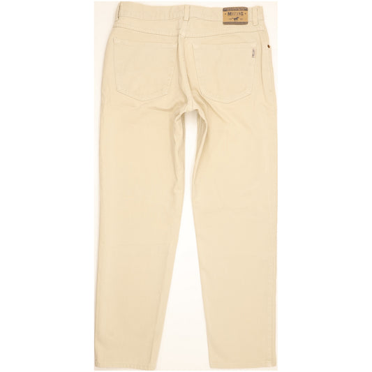 Mustang Men Beige Straight Regular Jeans W35 L32