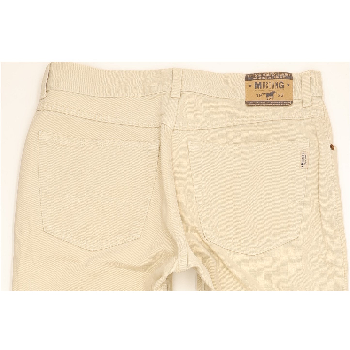 Mustang Men Beige Straight Regular Jeans W35 L32