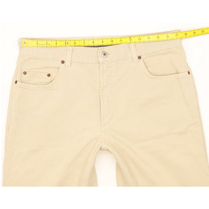 Mustang Men Beige Straight Regular Jeans W35 L32