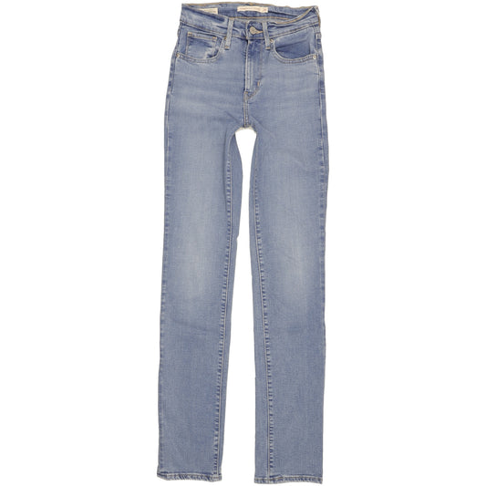 Levi's 724 Women Blue Straight Slim Stretch Jeans W24 L32