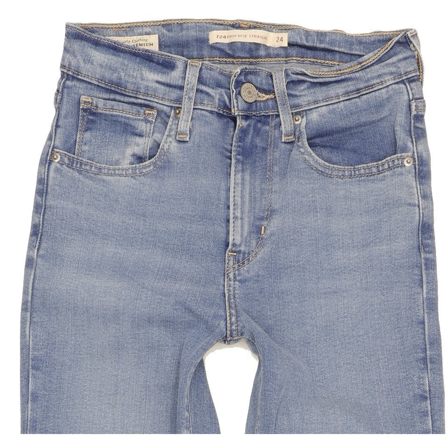 Levi's 724 Women Blue Straight Slim Stretch Jeans W24 L32