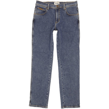 Wrangler Texas Men Blue Straight Slim Stretch Jeans W32 L31