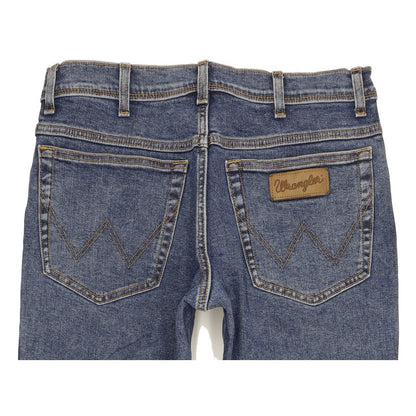 Wrangler Texas Men Blue Straight Slim Stretch Jeans W32 L31