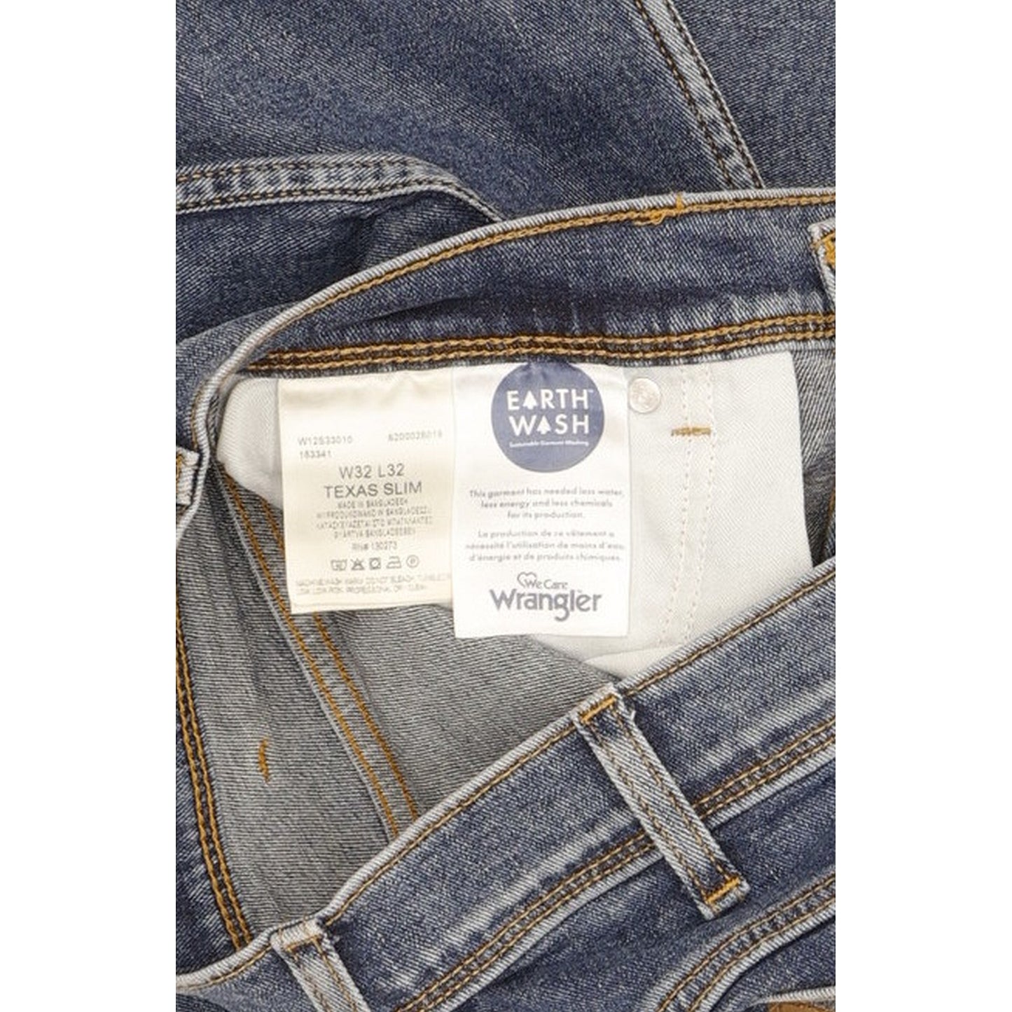 Wrangler Texas Men Blue Straight Slim Stretch Jeans W32 L31