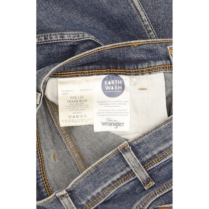 Wrangler Texas Men Blue Straight Slim Stretch Jeans W32 L31