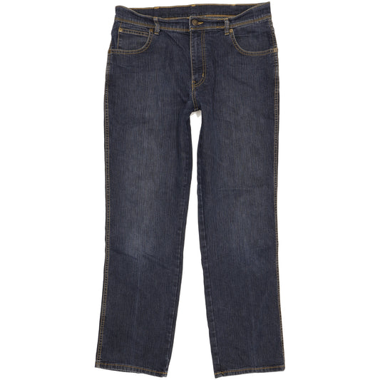 Wrangler Men Blue Straight Regular Stretch Jeans W34 L30
