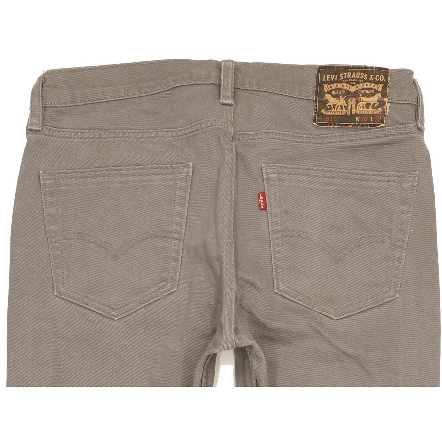 Levi's 511 Men Grey Straight Slim Jeans W34 L31
