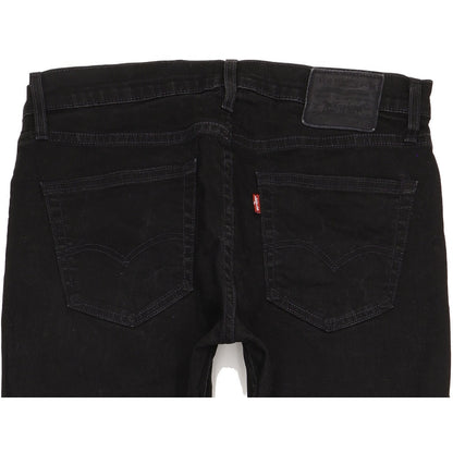 Levi's 511 Men Black Straight Slim Stretch Jeans W34 L33