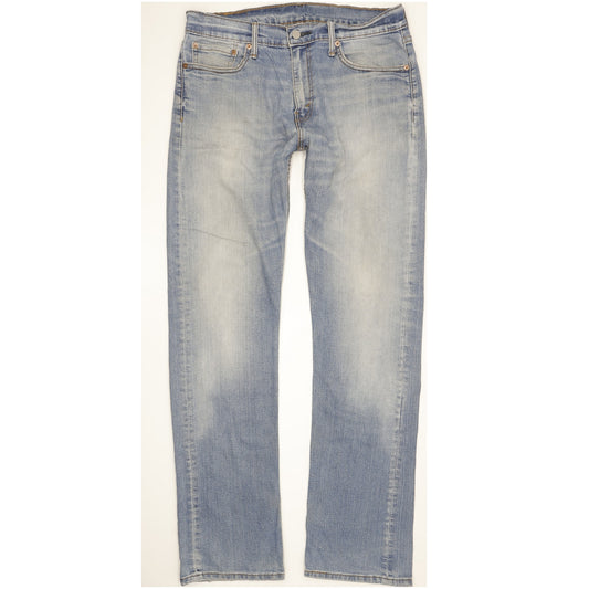 Levi's 513 Men Blue Straight Slim Stretch Jeans W32 L34