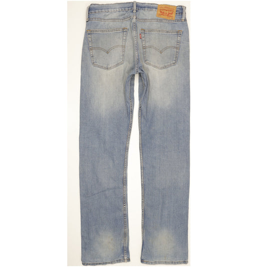 Levi's 513 Men Blue Straight Slim Stretch Jeans W32 L34