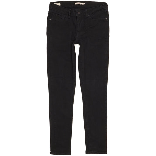 Levi's 711 Women Black Skinny Slim Stretch Jeans W30 L30
