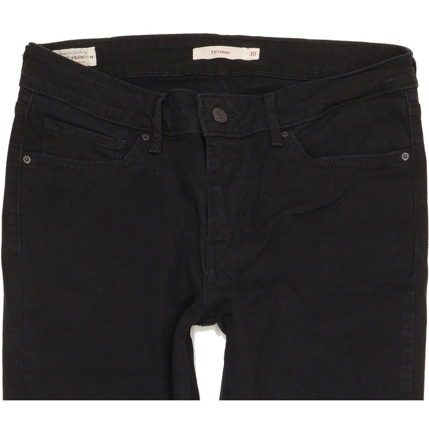 Levi's 711 Women Black Skinny Slim Stretch Jeans W30 L30