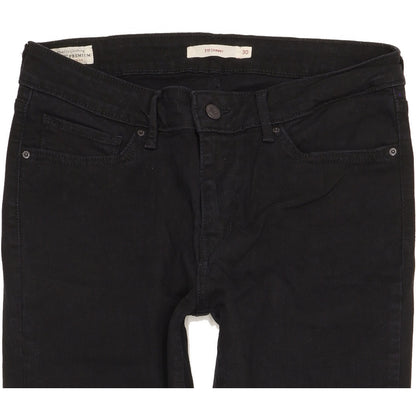 Levi's 711 Women Black Skinny Slim Stretch Jeans W30 L30