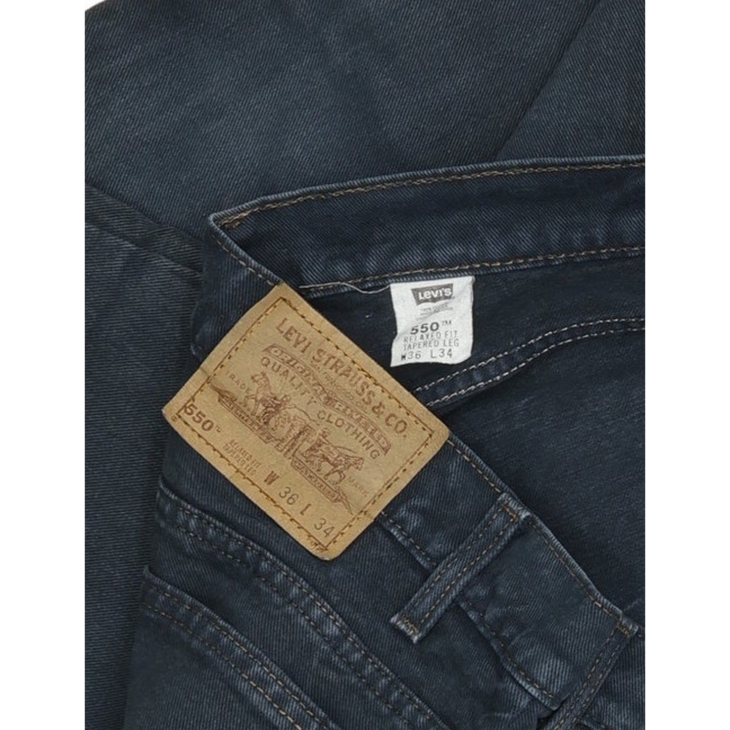 Levi's 550 Made in USA Men Blue Tapered Relaxed Jeans W36 L34