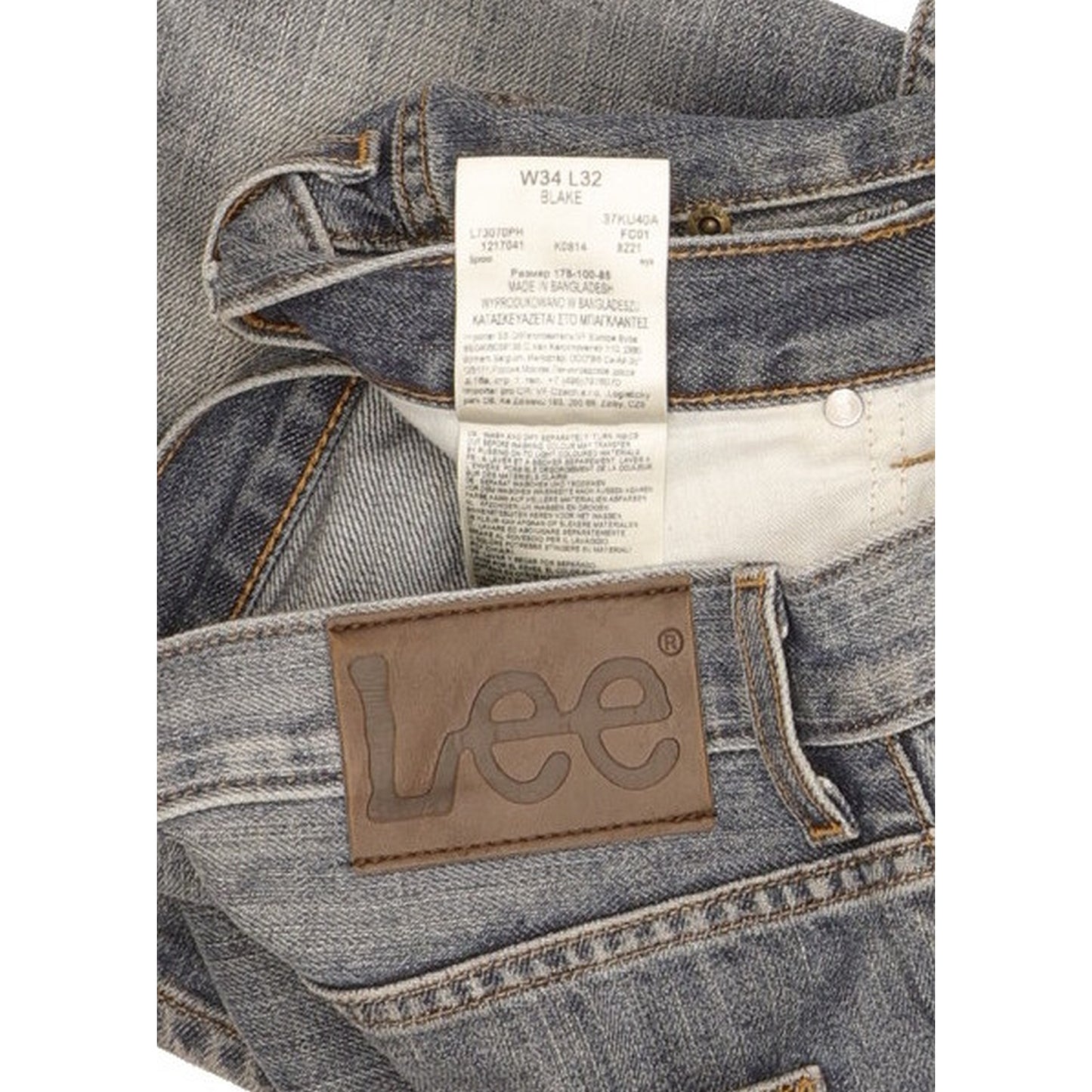 Lee Blake Men Blue Straight Regular Jeans W34 L31