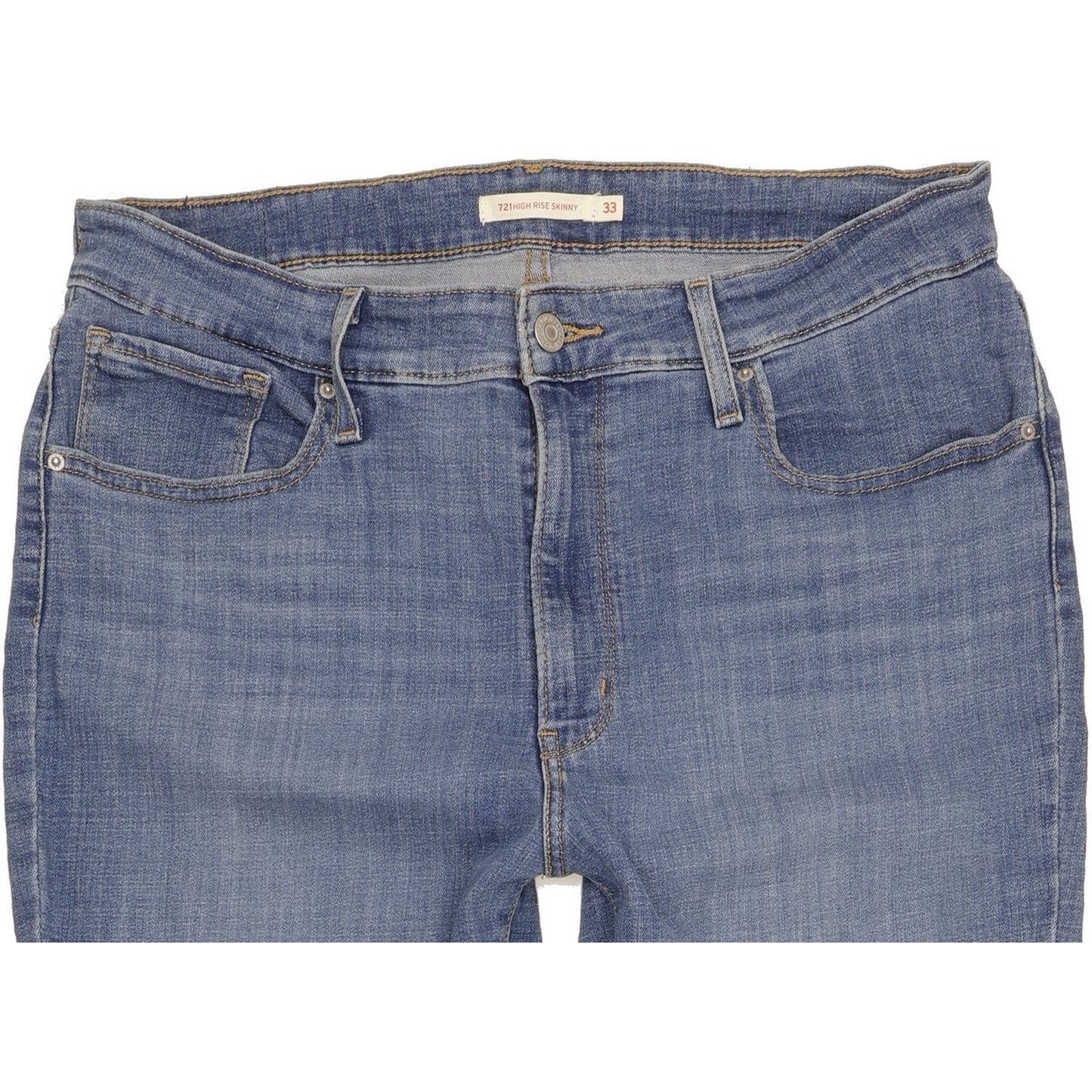 Levi's 721 Blue Skinny Slim Stretch Jeans High Waisted W33 L30
