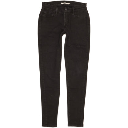 Levi's 710 Super Women Black Skinny Slim Stretch Jeans W28 L29