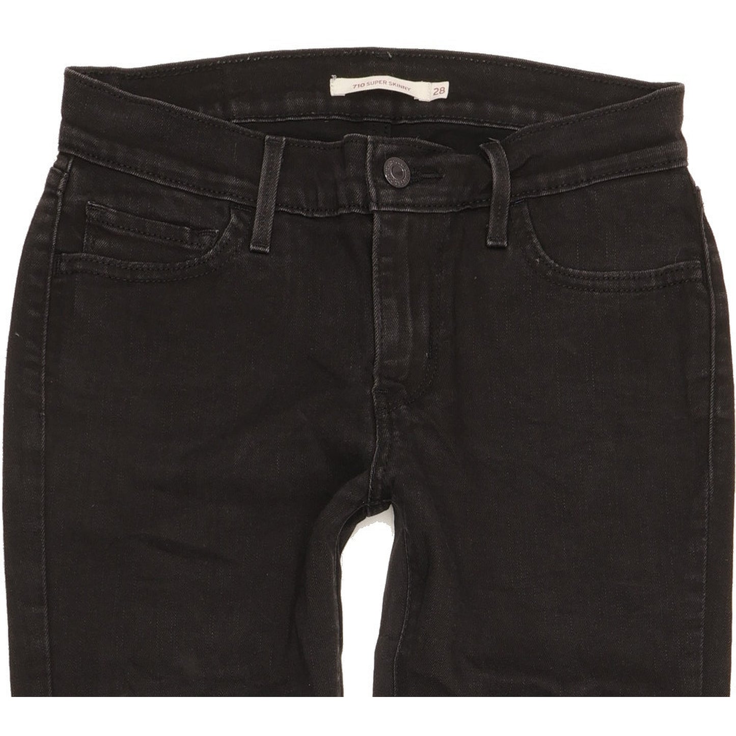 Levi's 710 Super Women Black Skinny Slim Stretch Jeans W28 L29