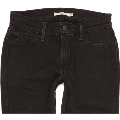 Levi's 710 Super Women Black Skinny Slim Stretch Jeans W28 L29