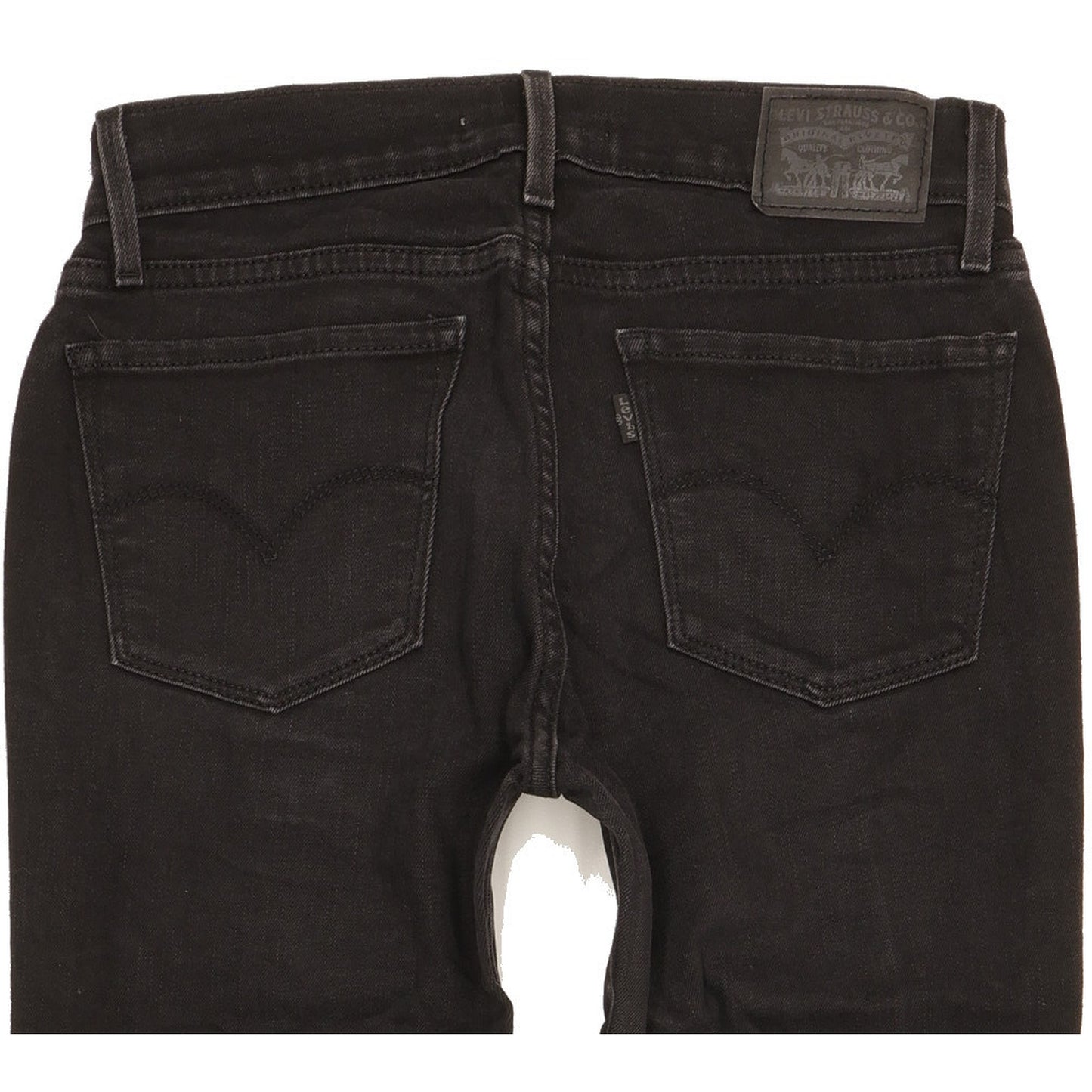 Levi's 710 Super Women Black Skinny Slim Stretch Jeans W28 L29