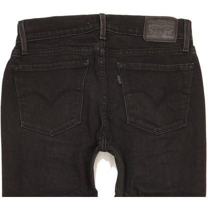 Levi's 710 Super Women Black Skinny Slim Stretch Jeans W28 L29
