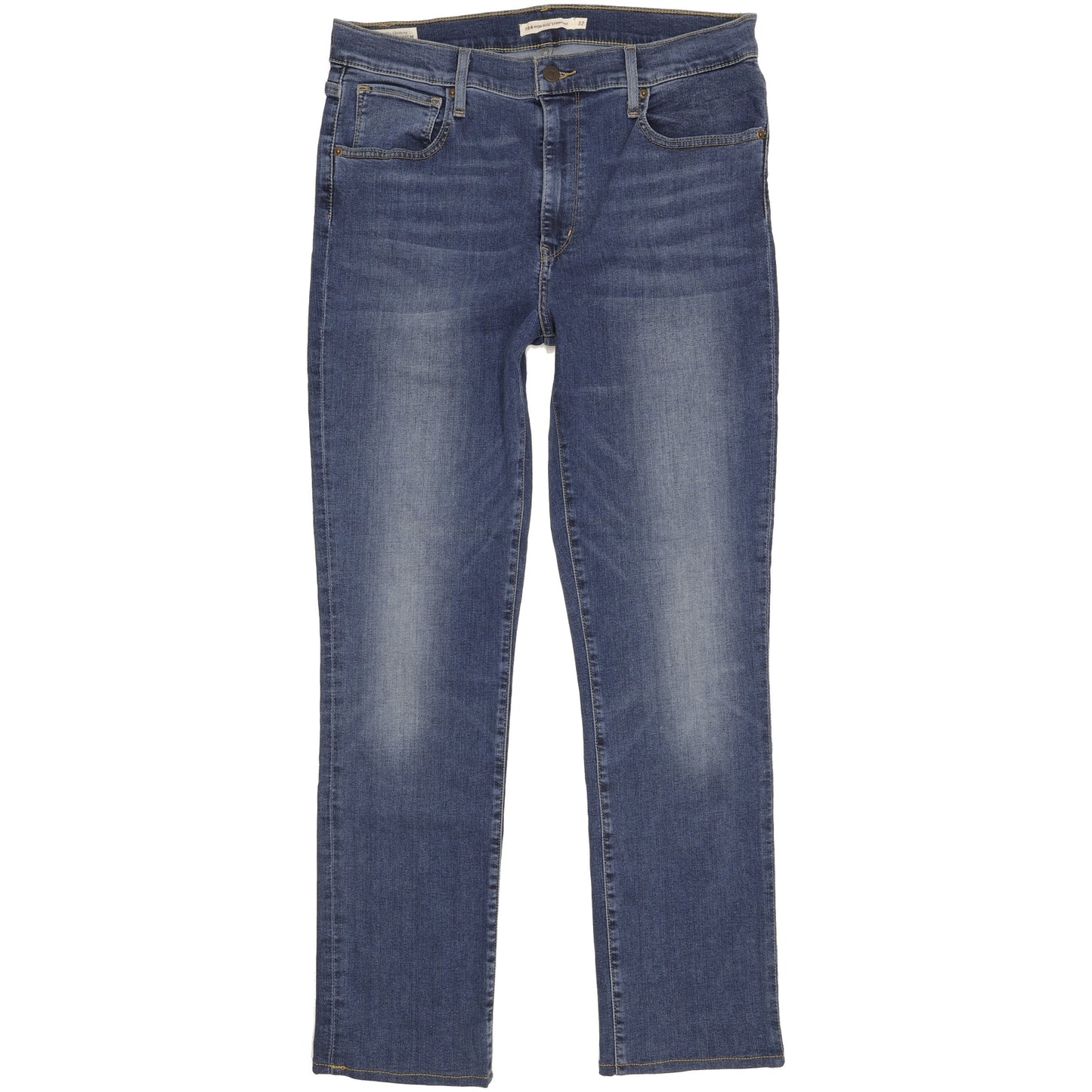 Levi's 724 Blue Straight Slim Stretch Jeans High Waisted W32 L29