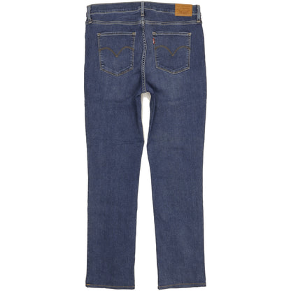 Levi's 724 Blue Straight Slim Stretch Jeans High Waisted W32 L29