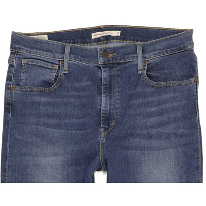Levi's 724 Blue Straight Slim Stretch Jeans High Waisted W32 L29