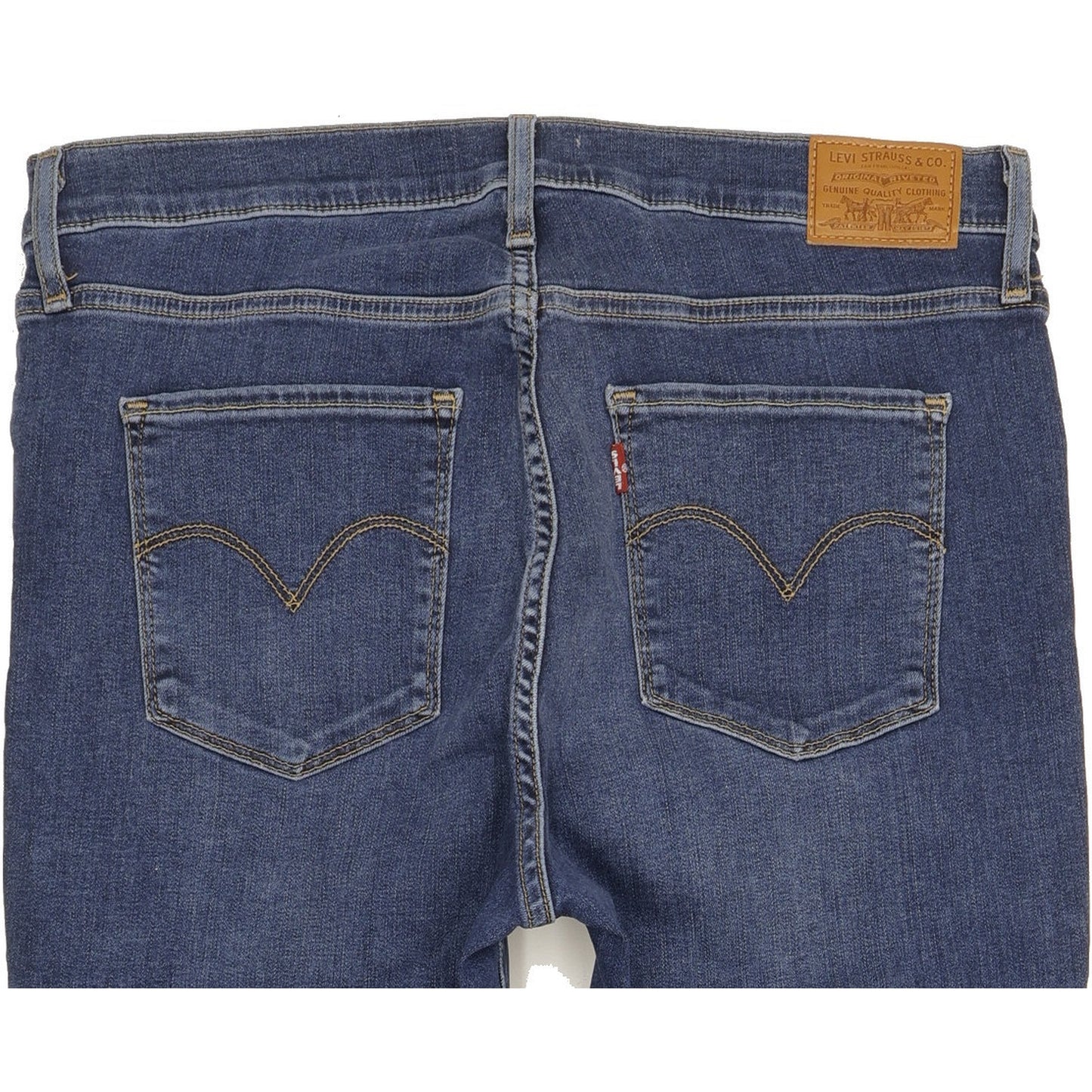 Levi's 724 Blue Straight Slim Stretch Jeans High Waisted W32 L29