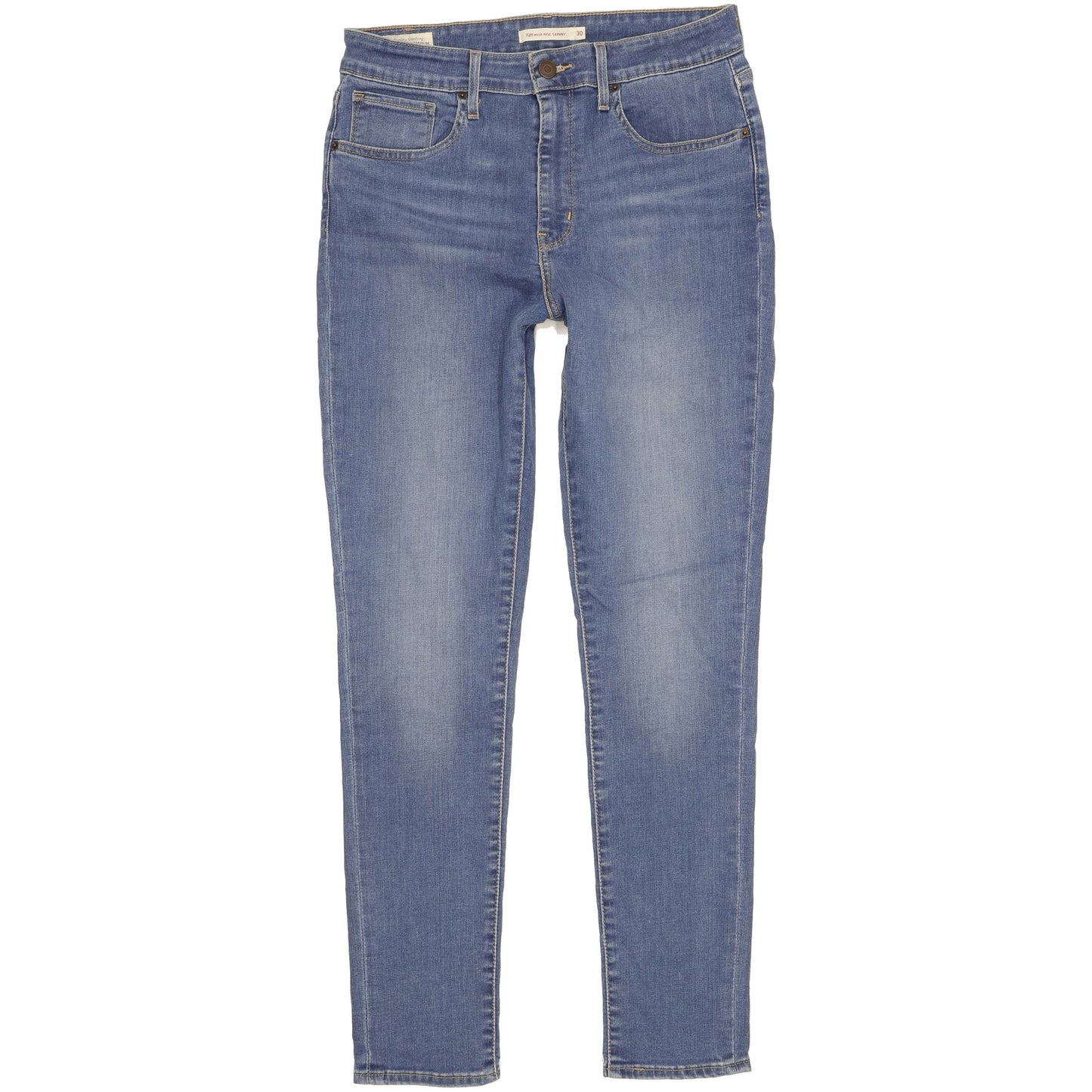 Levi's 721 Blue Skinny Slim Stretch Jeans High Waisted W30 L30
