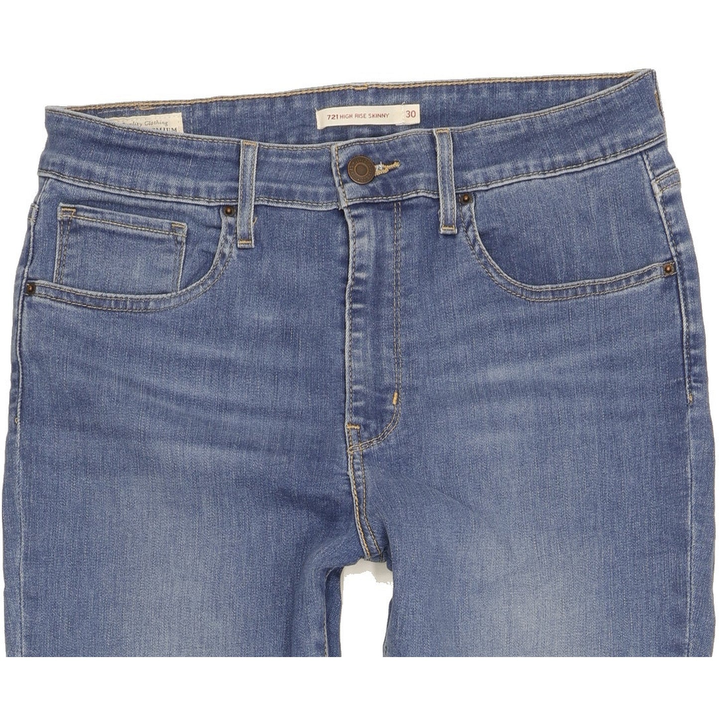 Levi's 721 Blue Skinny Slim Stretch Jeans High Waisted W30 L30